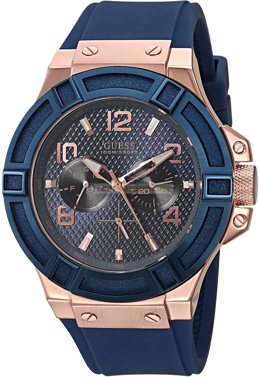 Guess w0247g3 mavi silikon saat kordonu