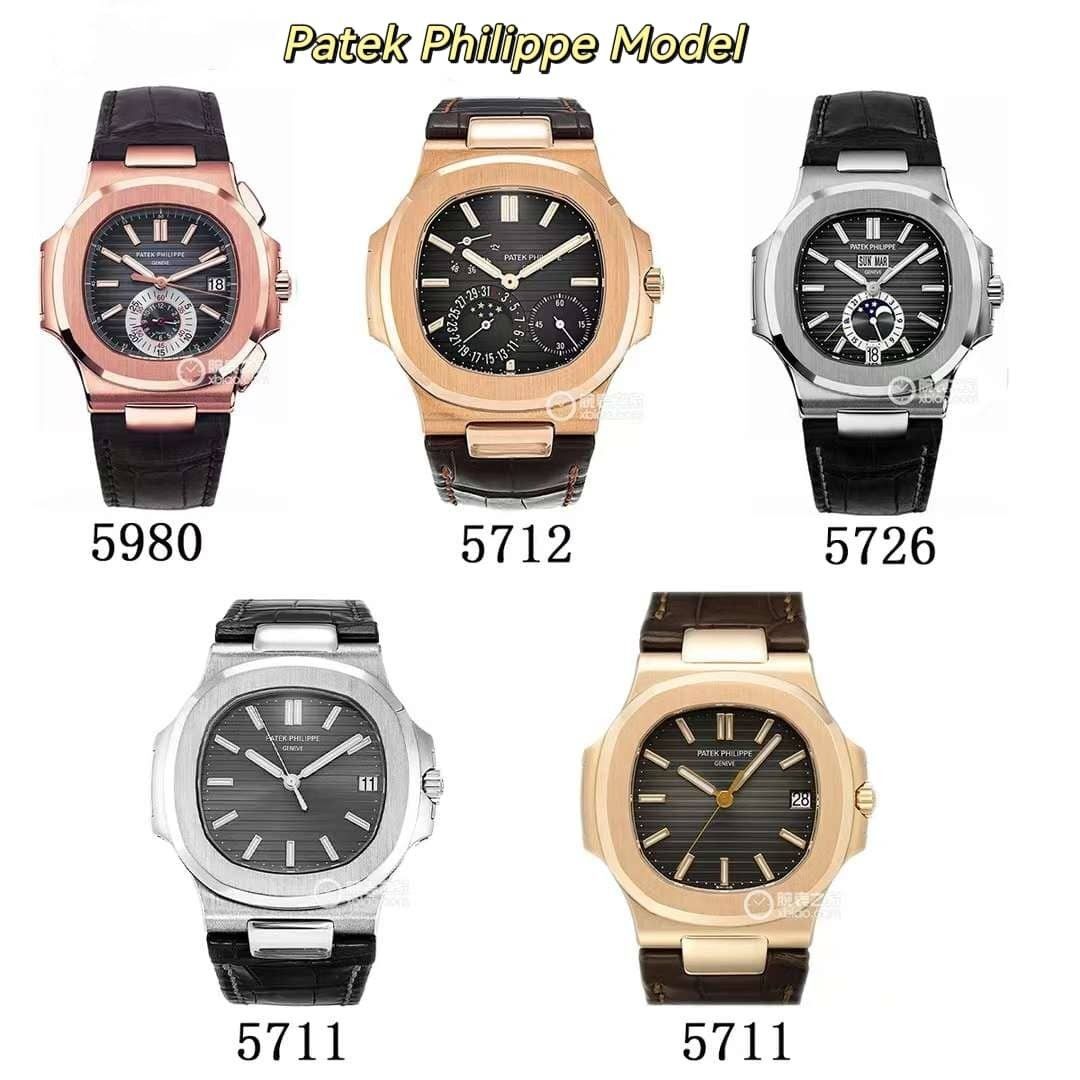 Patek Philippe Nautilus Siyah Silikon Saat Kordonu