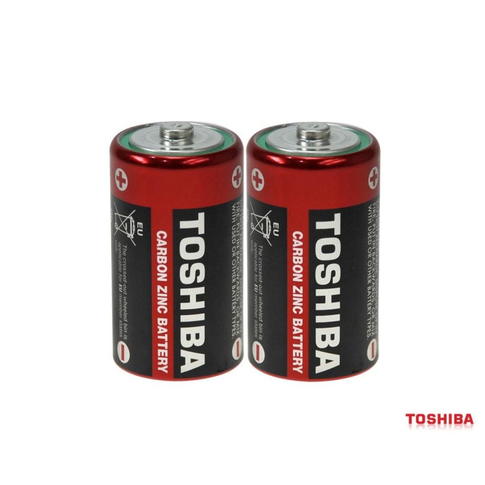 Toshiba 2 Adet R20 Modeli Büyük Pil
