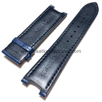Versace Uyumlu 22mm Deri Saat Kordonu LACİVERT