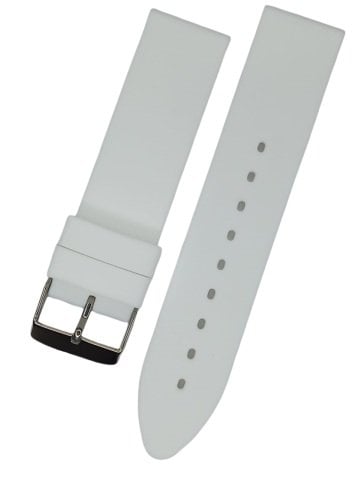 Düz Desensiz Renkli Silikon Kordon 20 MM - BEYAZ