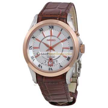 Seiko Premier SNQ126p1 Uyumlu Kahverenk Deri Saat Kordonu