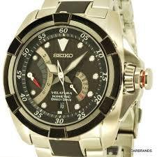 Seiko Velatura Yatchting Siyah Deri Saat Kordonu