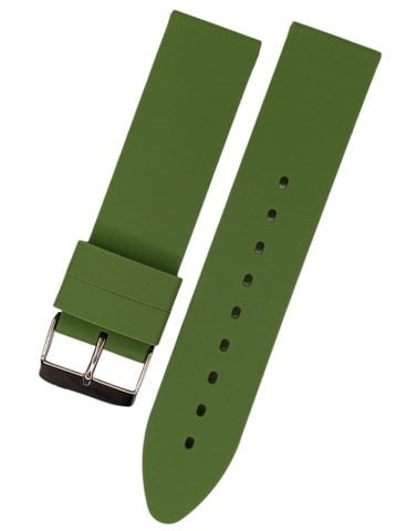 Düz Desensiz Renkli Silikon Kordon 20 MM - YEŞİL