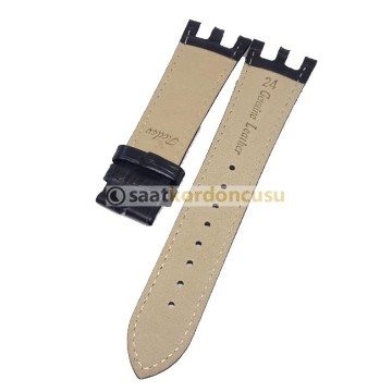 VERSACE Deri Saat Kayış Kordonu 24 MM - LACİVERT