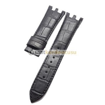 VERSACE Deri Saat Kayış Kordonu 24 MM - SİYAH