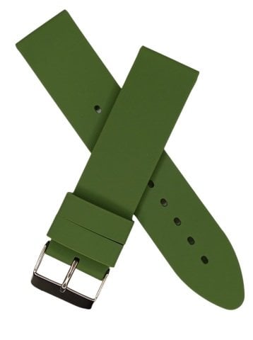 Düz Desensiz Renkli Silikon Kordon 22 MM - YEŞİL