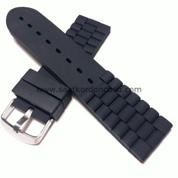 24mm Lacivert Silikon Kayış Kordon