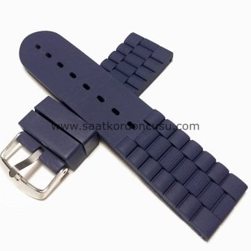 24mm Lacivert Silikon Kayış Kordon