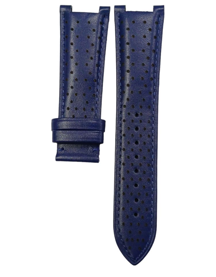 Versace 24mm Lacivert Deri Saat Kordonu