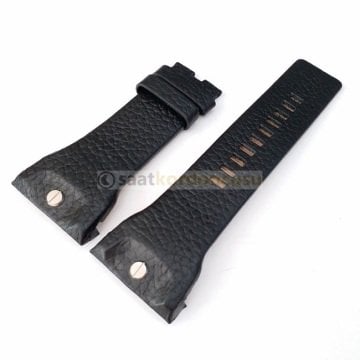 Diesel dz4183 Uyumlu Siyah Deri Saat Kordonu