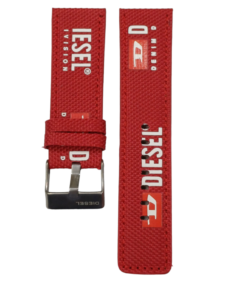 Diesel Uyumlu 26mm Kırmızı Renk Saat Kordonu