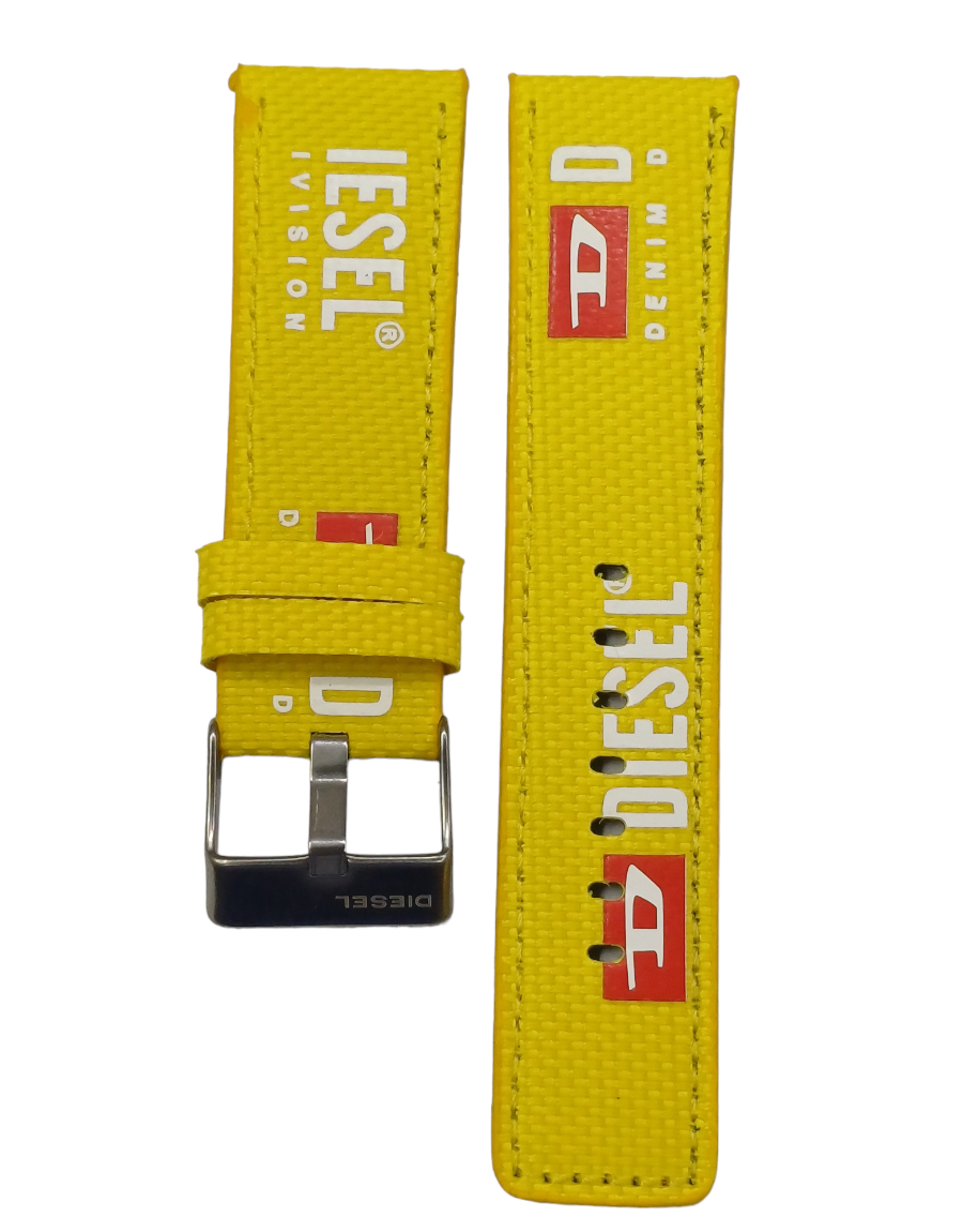 Diesel Uyumlu 26mm Sarı Renk Saat Kordonu
