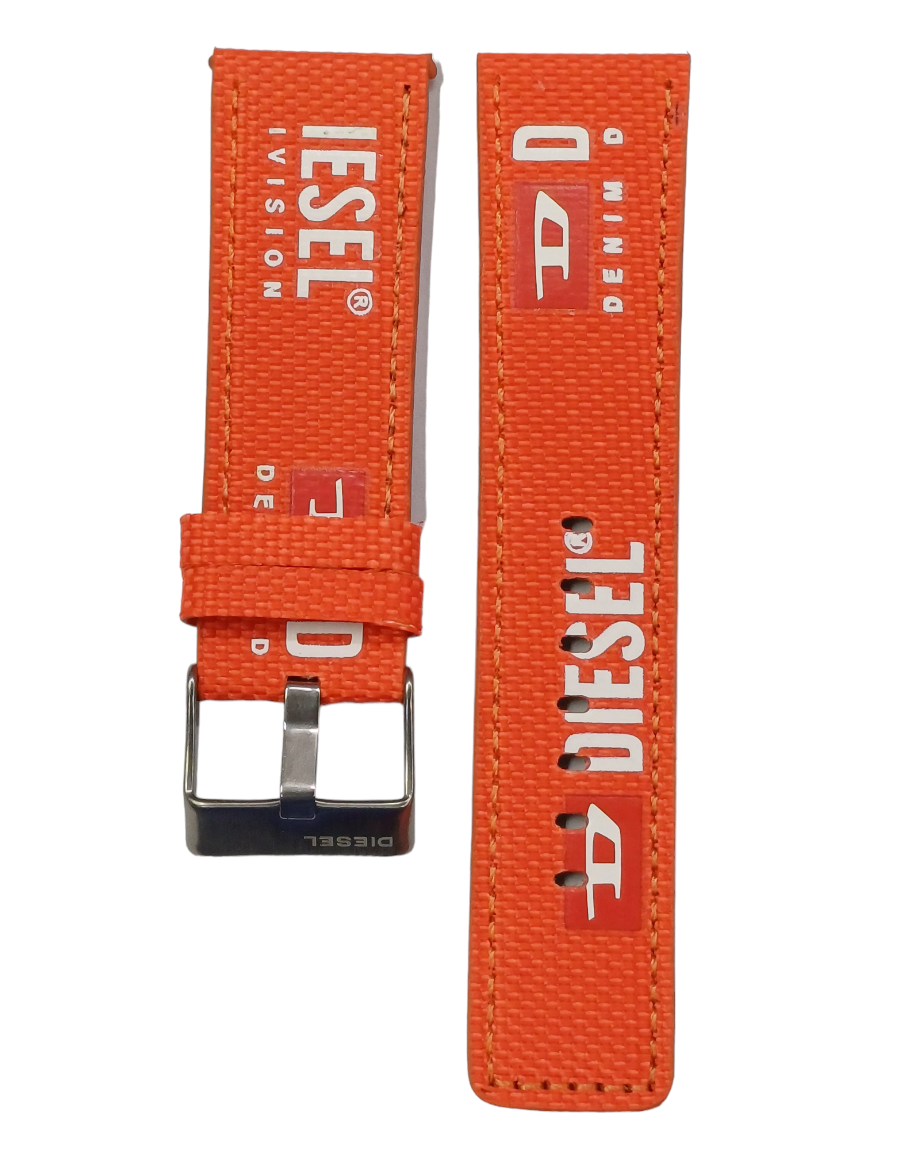 Diesel Uyumlu 26mm Turuncu Renk Saat Kordonu