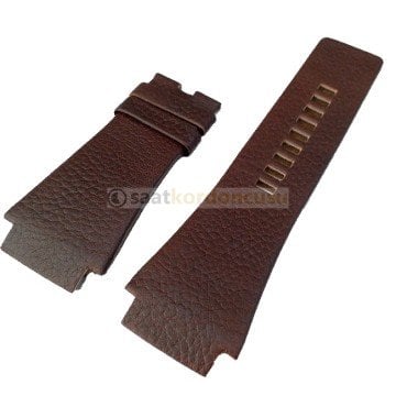 Diesel dz1132 Uyumlu Kahverenk Deri Saat Kordonu