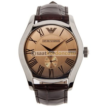 Emporio Armani AR0645 Uyumlu Kahverenk Deri Saat Kordonu