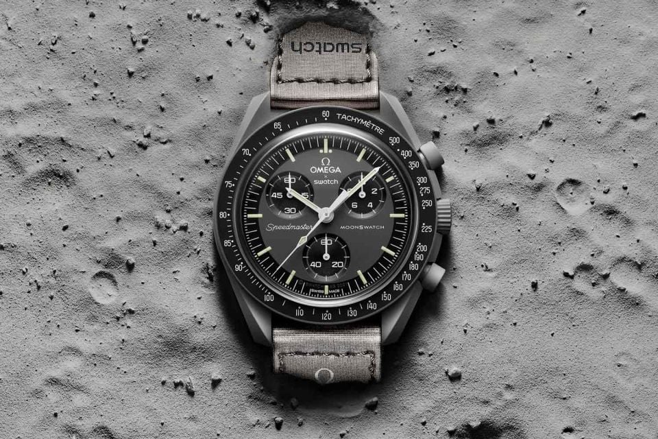Omega Swatch Moonwatch Uyumlu Siyah Silikon Saat Kordonu