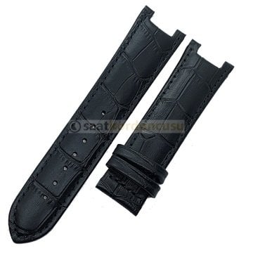 Guess Collection Uyumlu Siyah 22mm Deri Kordon