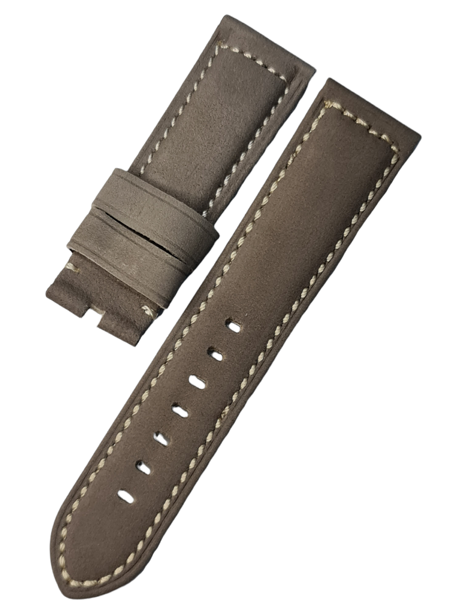 Panerai 24mm Gri Renk Deri Saat Kordonu