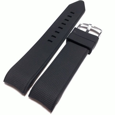 Kavisli 22mm Lacivert Silikon Saat Kordonu