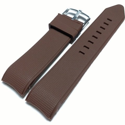 Kavisli 22mm Lacivert Silikon Saat Kordonu