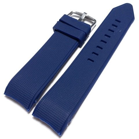 Kavisli 22mm Lacivert Silikon Saat Kordonu