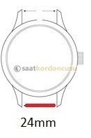 PANERAİ Uyumlu 24mm Açıkkahve Deri Saat Kordonu