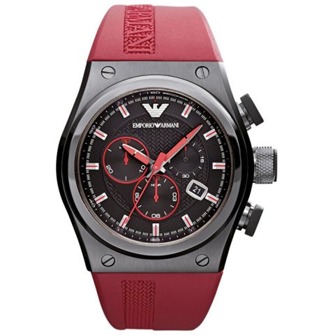 Emporio Armani ar6105 el Yapımı Kırmızı Deri Saat Kordonu
