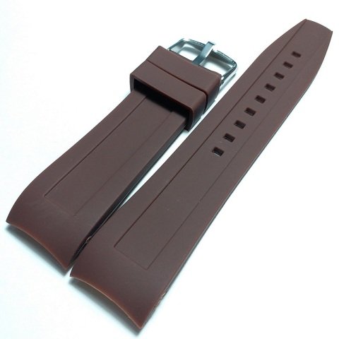 Kavisli 24mm Silikon Saat Kordonu