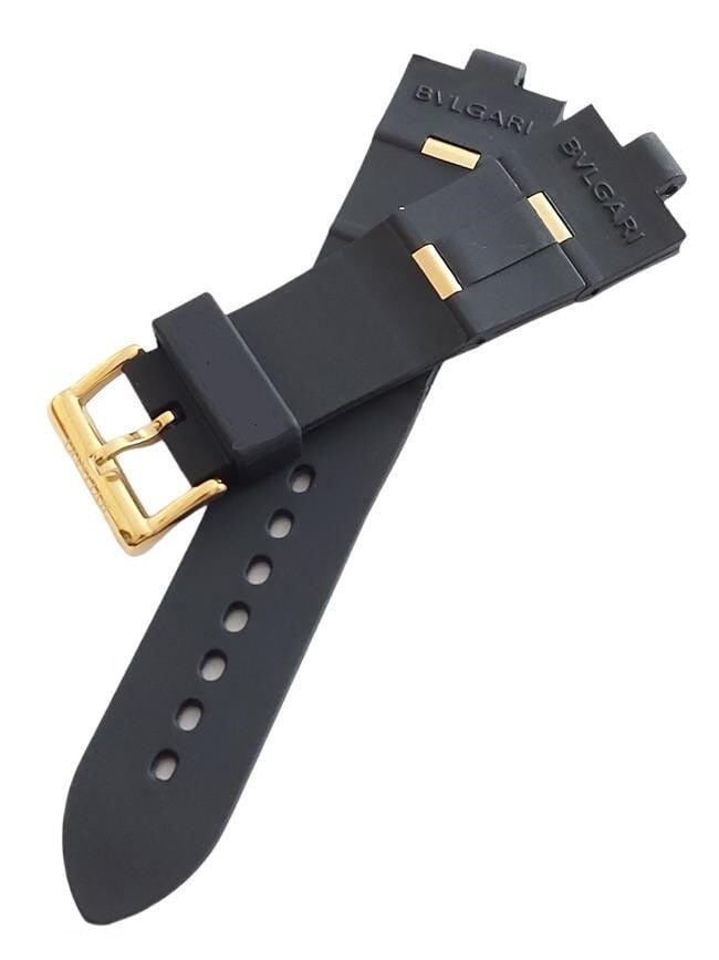 Bvlgari Uyumlu 22mm Sarı Tokalı Silikon Saat Kordonu