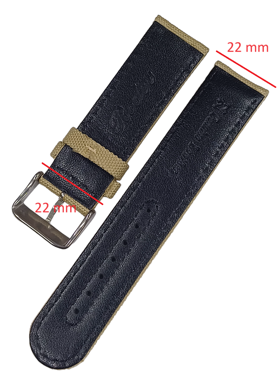 22mm Genişlikte Bej Renk Nato Saat Kordonu