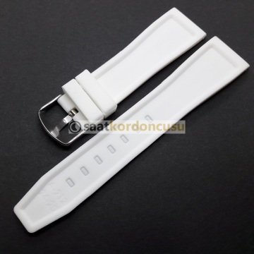 Çizgi Desenli 24mm Silikon Saat Kordonu TURUNCU