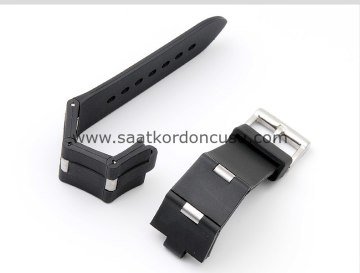 Bvlgari Diagono Logosuz 25mm Silikon Saat Kordonu