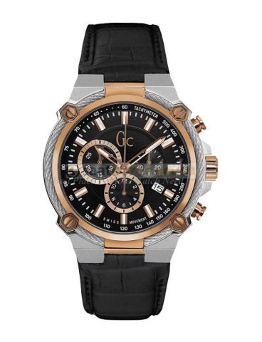 Guess Gc Y24005g2 Uyumlu Siyah Deri Saat Kordonu