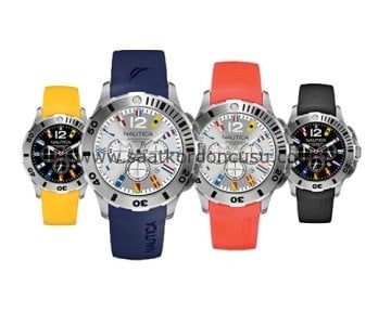 Nautica a18640g Uyumlu Mavi Renk Silikon Saat Kordonu