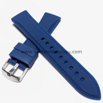 22MM Düz Silikon Kayış Kordon LACİVERT