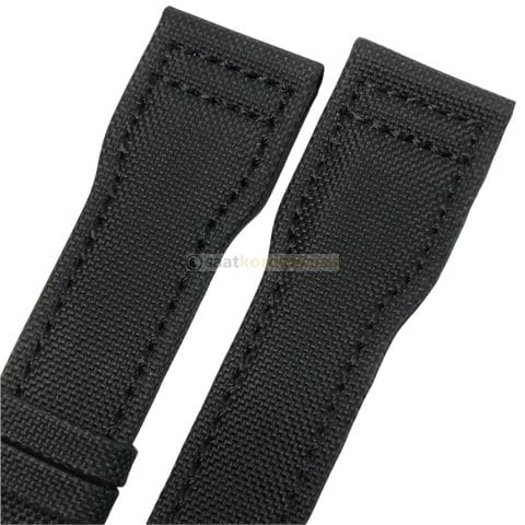 IWC Pilot Modeli Uyumlu 22mm Siyah Tekstil Kordon