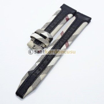 Burberry Uyumlu 18mm Deri Saat Kordonu SİYAH