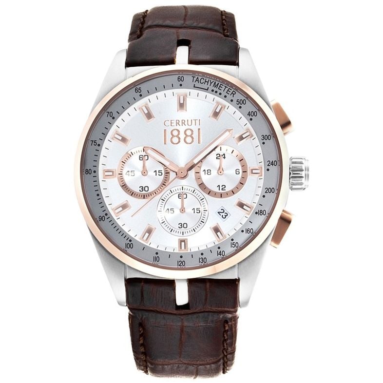 Cerruti 1881 CRA089Y213G El Yapımı Deri Saat Kordonu