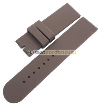 SİLİKON Saat Kordonu Desenli Model Dört Renk Seçenekli 20 MM - KAHVERENK