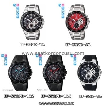 Casio Edifice EF552 Uyumlu Siyah Silikon Saat Kordonu