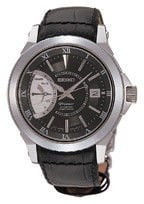 Seiko Premier Srg001p2 Uyumlu Siyah Deri Saat Kordonu
