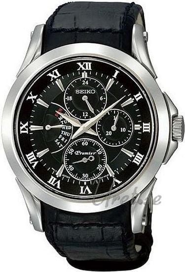 Seiko Premier SRL021p1 Uyumlu Siyah Deri Saat Kordonu