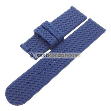 SİLİKON Saat Kordonu Desenli Model Dört Renk Seçenekli 22 MM - KAHVERENK