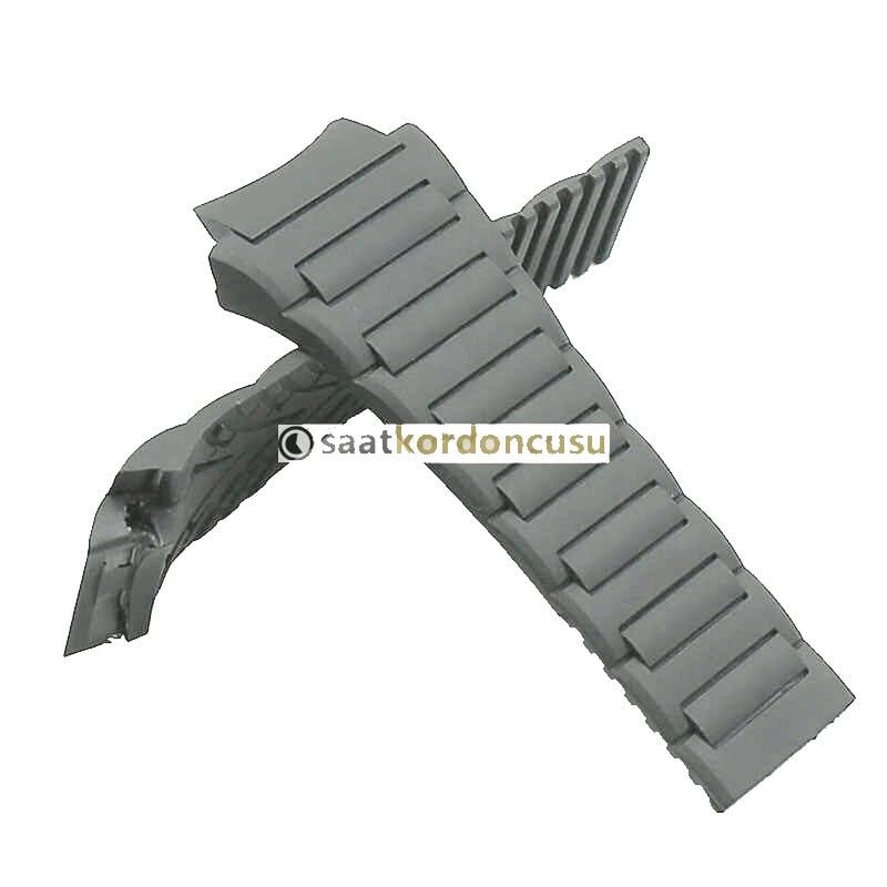Porsche Design P6620 Gri Renk Silikon Saat Kordonu