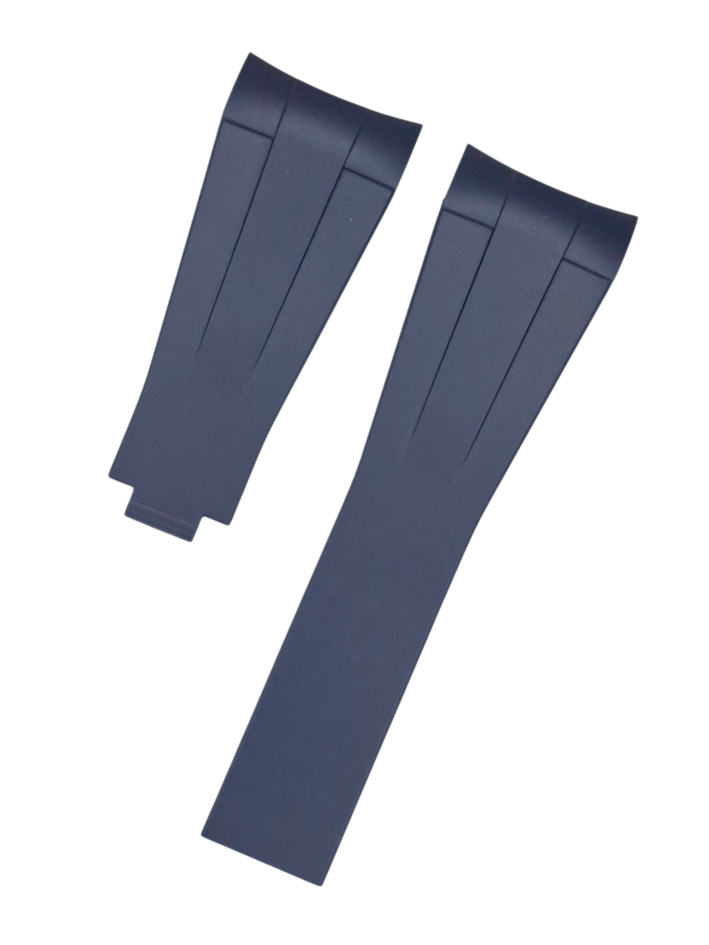 Rolex 21mm Kavisli Lacivert Renk Silikon Saat Kordonu