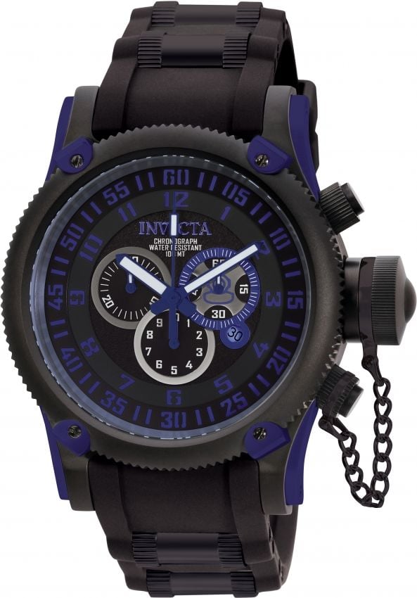 invicta 0518 Russian Diver Siyah Silikon Saat Kordonu