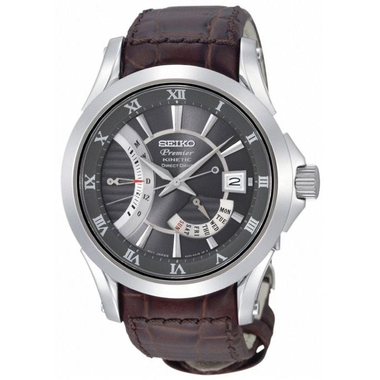 Seiko Premier srh009p Uyumlu Kahverenk Deri Saat Kordonu