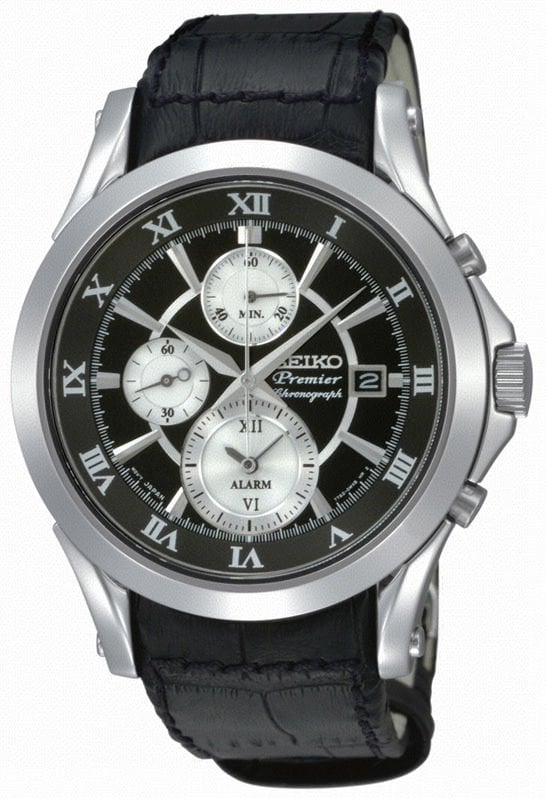 Seiko Premier snad29p Uyumlu Siyah Deri Saat Kordonu