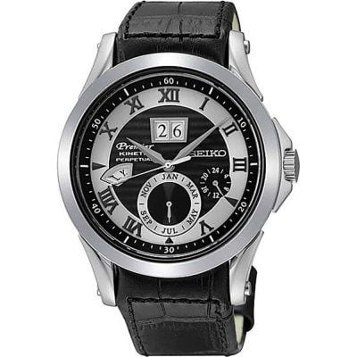 Seiko Premier snp061p Uyumlu Siyah Deri Saat Kordonu